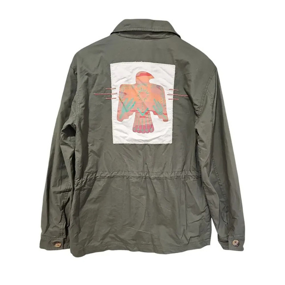 Hooey Women's Military Jacket Green Size M NWT - Picture 5 of 8